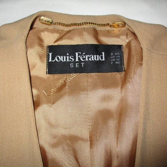 LOUIS FÉRAUD Tan/Camel Vintage Wool Lined Jacket - Picture 8 of 8
